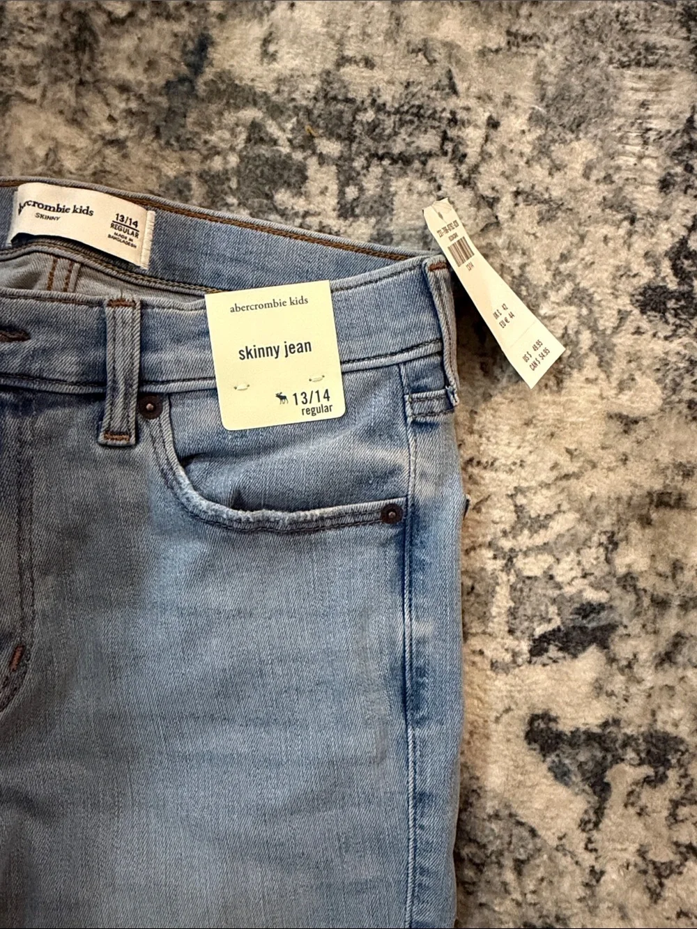 abercrombie kids light blue skinny jeans